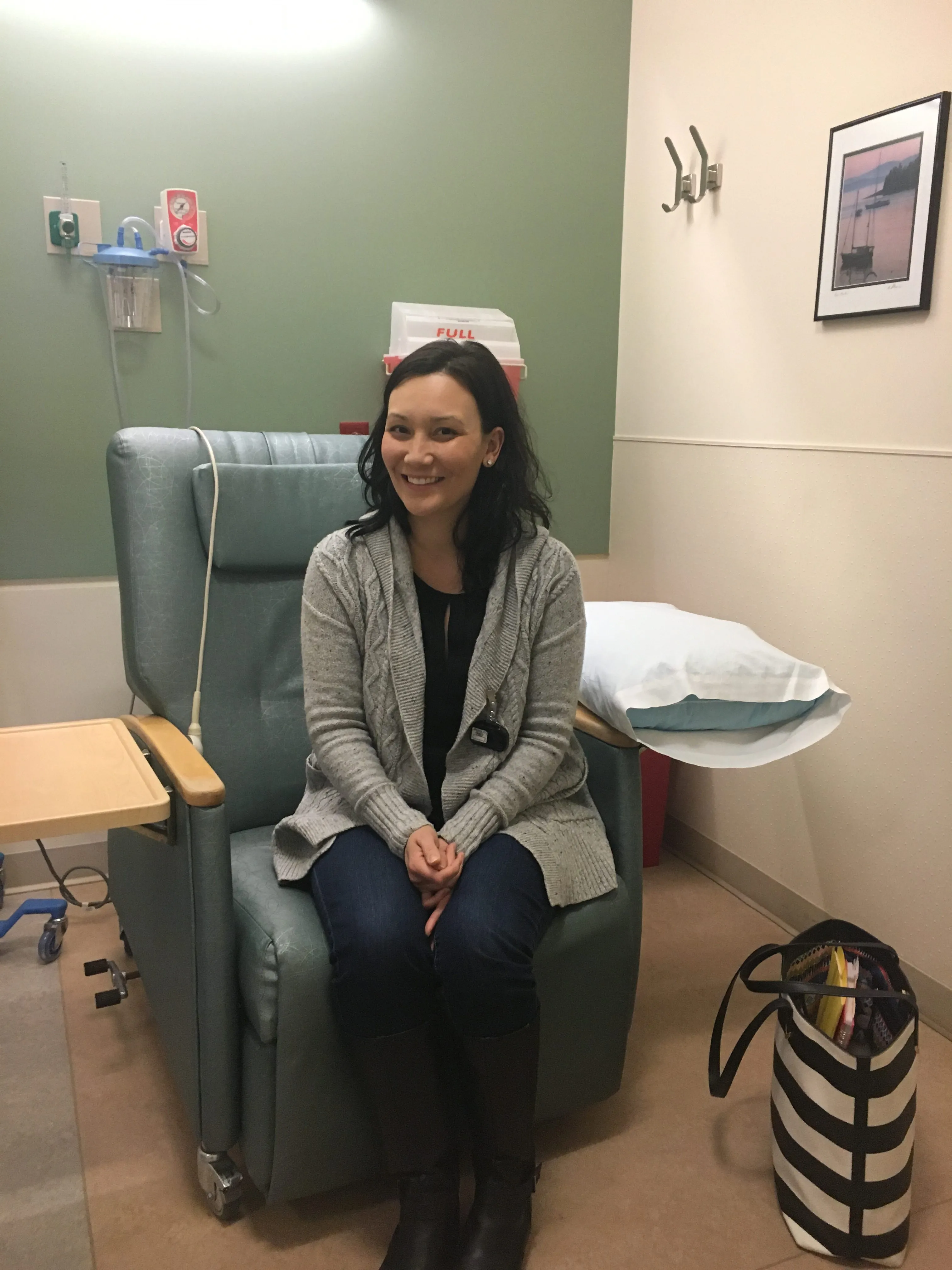 Patiently waiting for my Lupron shot. (only so many photo options in the Dr.’s office)