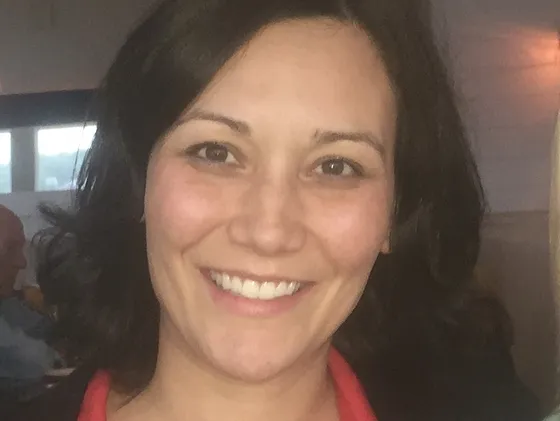 April Cabral, smiling